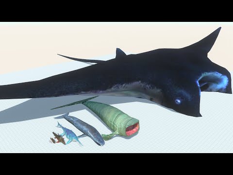 Dinosaurs fight and Evolve into Gigantic Deep Sea Monsters - Devil Ray of Evolution