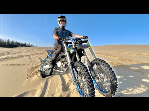 Dually Front Wheel Dirt Bike in Dunes