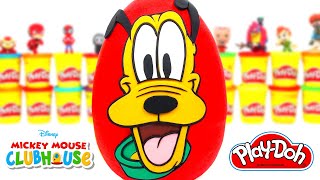 Huevo Sorpresa Gigante de Pluto del Mundo de Mickey Mouse en Español de Plastilina Play Doh