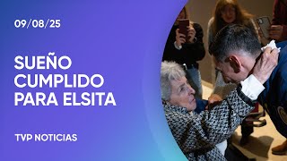 Flash: la fanática abuela tucumana de 100 años que pudo conocer a Di María