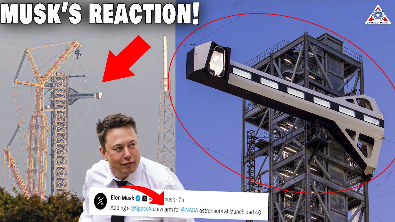SpaceX just completed NASA’s NEW launch tower for astronauts…Musk’s reaction!