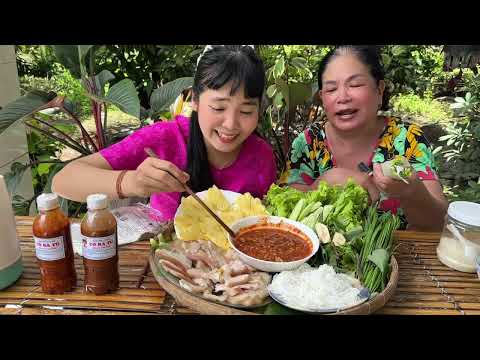 Gỏi Cuốn Mắm Nêm Cá Cơm Thịt Luộc Rau Sống | Huỳnh Như Vlogs