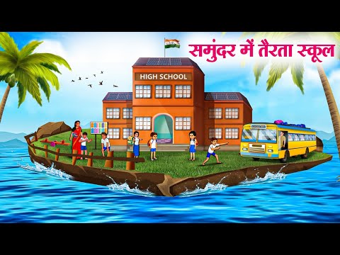 समुंदर में तैरता स्कूल | SAMUNDAR MEIN TAIRTA SCHOOL |Moral Stories |Cartoon Kahaniya |Hindi Stories