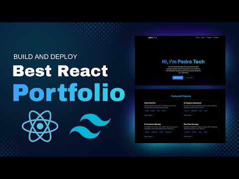 Build And Deploy a Personal Portfolio with ReactJS and TailwindCSS | React Beginner Tutorial