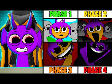 Sprunki Incredibox Durple React To Phase 1 VS Phase 2 VS Phase 3 VS Phase 4 But Humans