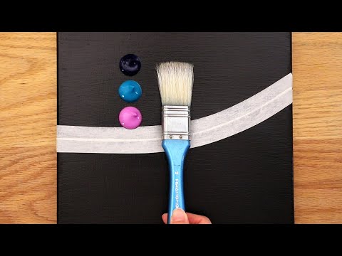 Night Waterfall Painting | Step by step acrylic painting #562