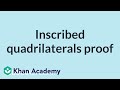 Proving Opposite Angles in Inscribed Quadrilaterals