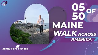 Walk Across America Workout | 5 of 50 | Maine | Walking at Home Beginner Quick Fitness | 30 Min
