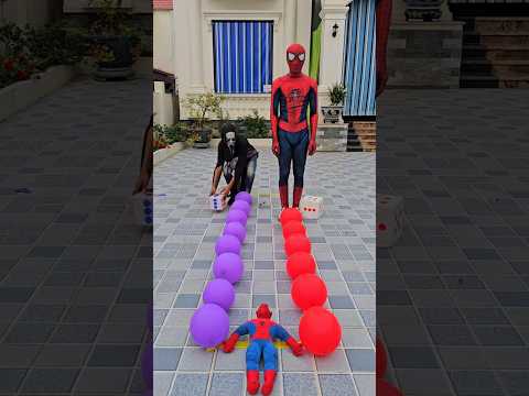 Balloon jumping dice game. Who will win? #spiderman #death #insideout2 #deadpool #marvel