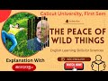 Themes and Devices in 'The Peace of Wild Things'