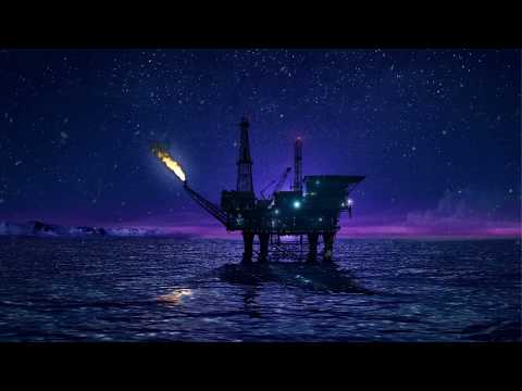 ❄ Relaxing Sounds of an Oil platform in the Arctic Ocean with Wind, Water &amp; Snow Falling Ambience