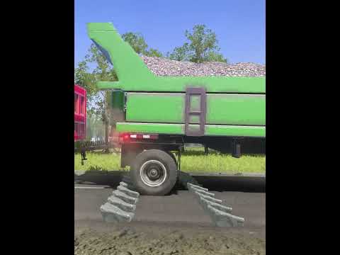 Spintires: MudRunner - Truck almost stuck on giant speed bump#mudrunner #simulation #truck #shorts