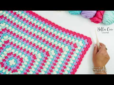 How To Crochet A Fast and Easy Blanket | Multi Color Granny Square