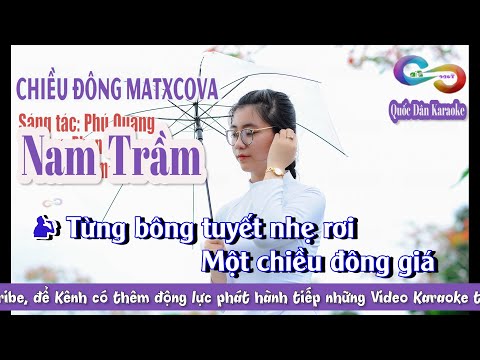 Chiều Đông Matxcova | Bossa Nova | Tone Nam Trầm | Am,Tp:123 | Quốc Dân Karaoke