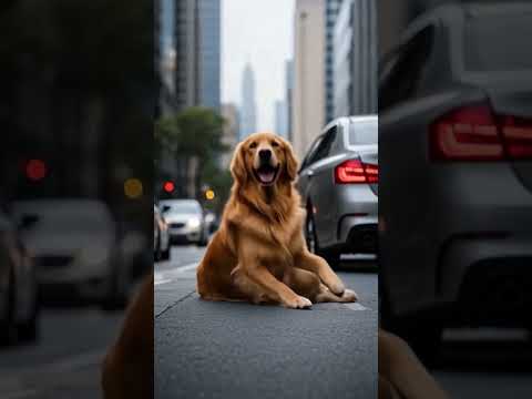 Baby falls from high-rise building, golden retriever turns into Superman to rescue#pets #baby