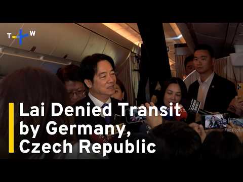 YouTube video thumbnail: Bloomberg: Germany and Czech Republic Denied Lai Transit Request