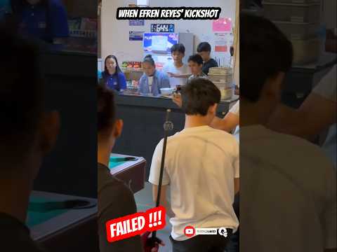 Rare! Efren Reyes misses his kickshot!🤯 #billiards #efrenbatareyes #kickshot #shorts #8ballpool #fyp