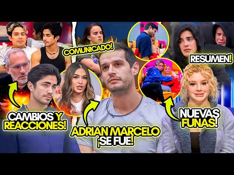 ADRIAN MARCELO sale EXPULSADO! Así ABANDONO la CASA! Nuevo COMUNICADO! FAMOSOS REACCIONAN! RESUMEN