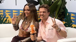 Kehlani talking about music, her career, and much more with at Afro Nation.