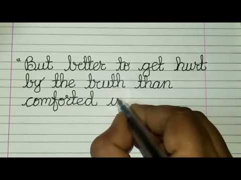 Inspirational Quote in English 5  // Cursive Handwriting // Calligraphy