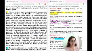 IELTS READING TIPS | 19 July 2025 ielts exam  INDIA  reading TOMATOES  | ielts -9