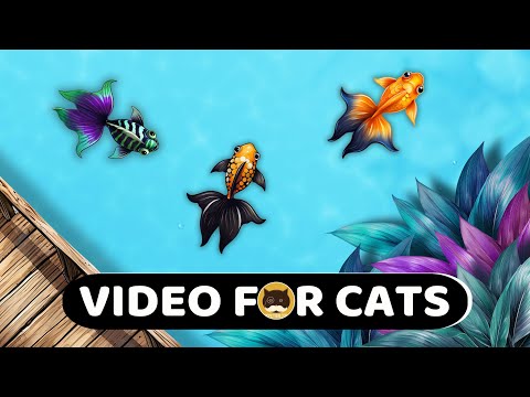 CAT GAMES - Cartoon Goldfish. Fish Video for Cats to Watch | CAT TV | 1 Hour.