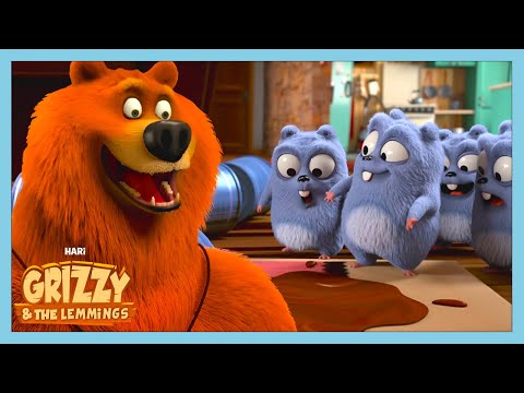 Grizzy & The Lemmings | Chocolate Sauce WAR! | WildBrain Kids