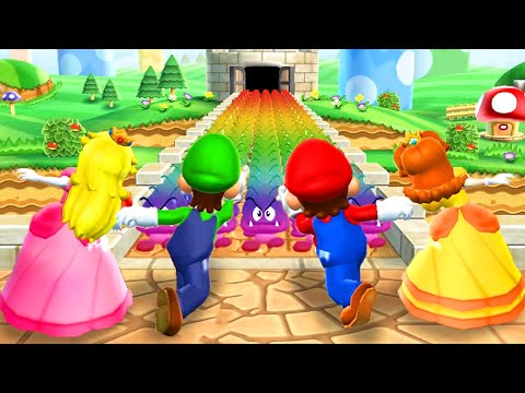 Mario Party 9 - Minigames - Mario vs Luigi vs Peach vs Daisy (Master CPU)