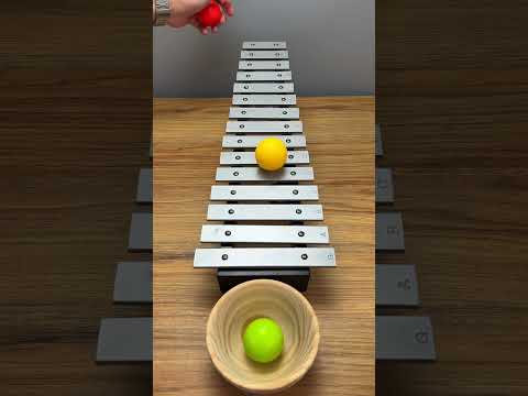 🥎🎵⚪ Rolling Ball on Metal Xylophone #asmrsounds