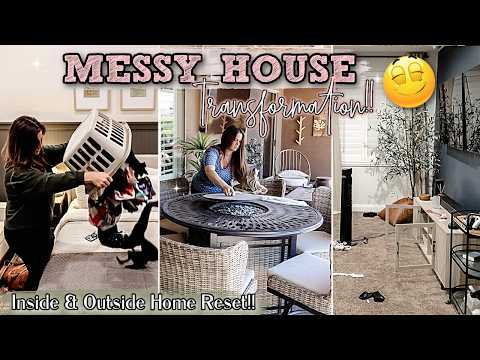 MESSY HOUSE TRANSFORMATION  + Real Life Home Reset & Clean With Me 2025