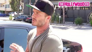 David Beckham Gets Into A Heated Argument With Paparazzi When Spotted Out Shopping On Melrose Ave.
