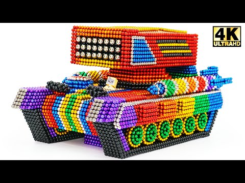 ASMR cómo hacer un lanzacohetes múltiple ruso Tos 1A a partir de bolas magnéticas