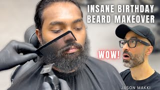 Crazy Beard Makeover in Dubai - Birthday Gift - Jason Makki Salon