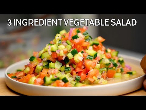 Make the Perfect Vegetable salad in 10mins with just 3 ingredients!