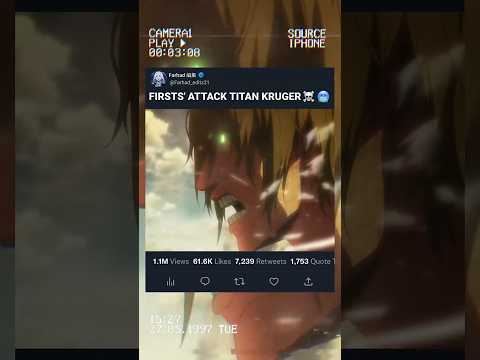 First Attack Titan Eren Kruger ☠️🥶 #shots #aot #erenkruger #erenyeager #ytshorts #eren #foryou