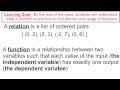 Exploring Domain and Range Concepts