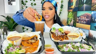 MEXICAN FOOD MUKBANG | BIRRIA TACOS | BIRRIA PUPUSAS | BIRRIA FRIES + I GOT HER FIRED 😬