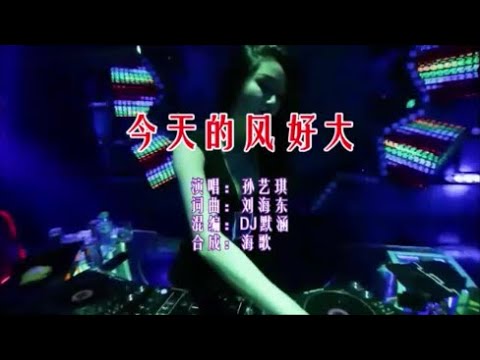 孙艺琪 《今天的风好大 （DJ默涵版）》 KTV 导唱字幕 （备有伴奏视频）