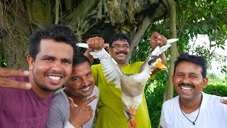 জল বৃষ্টির দিনে আলু দিয়ে দেশি পাতি হাঁসের মাংস রান্না করে খাওয়া | Duck curry recipe | village food