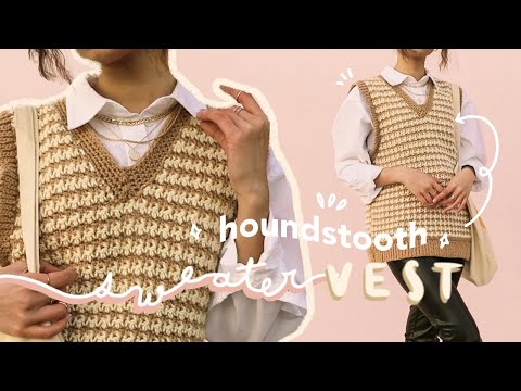 i crochet the pinterest houndstooth sweater vest