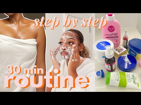 NIGHTTIME ROUTINE to WAKE UP PRETTY *affordable* | acid peel, exfoliate, thick moisturiser | cheymuv