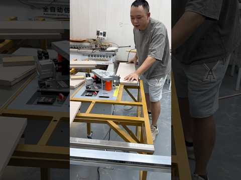 Effortless Wood Cutting with This Sliding Table Saw Machine! #slidingtablesaw #woodworking