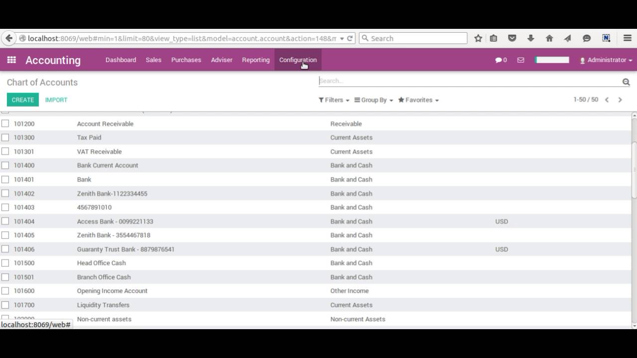 OdooSME   How to link Bank Accounts with Accounts in Chart of Accounts | 9/6/2016

In this video, we show how bank accounts created in OdooSME can be linked to accounts in chart of accounts.