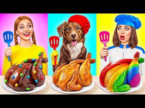 Reto De Cocina Yo vs Abuela con Perro | Batalla Comestible de Multi DO Smile