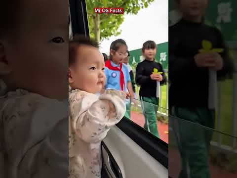 The little boy came to pick up his sister from school