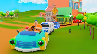 Wheels On The Bus Go To Town Dance Party | Nursery Rhymes & Kids Songs - Beep Beep Cars
