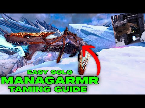 Easy SOLO MANAGARMR Tame Walk Through! Guide to Taming a Mana Solo in Ark Survival Ascended!!