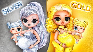 Gold & Silver Become Mommies! Poor, Rich, Giga Rich DIYs & LOL OMG Crafts