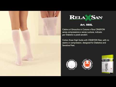 Calzino lungo per diabetici/Diabetic long socks - Crabyon - Art.560L Relaxsan
