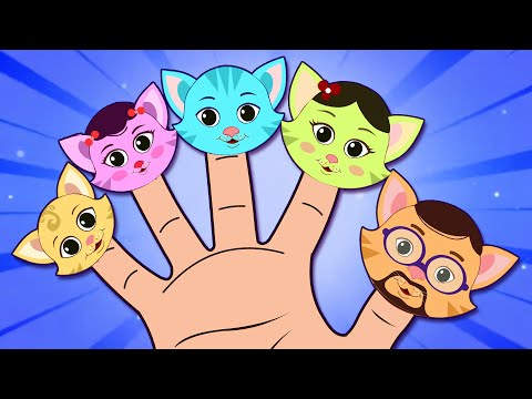 Cat Finger Family Song + More Fun Kids Rhymes By @kidscamp